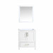 Lexora Jacques 30" - White Single Bathroom Vanity (Options: White Carrara Marble Top, White Square Sink and 28" Mirror w/ Faucet) - Lexora - Ambient Home