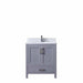 Lexora Jacques 30" - Dark Grey Single Bathroom Vanity (Options: White Carrara Marble Top, White Square Sink and 28" Mirror w/ Faucet) - Lexora - Ambient Home