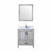 Lexora Jacques 30" - Distressed Grey Single Bathroom Vanity (Options: White Carrara Marble Top, White Square Sink and 28" Mirror w/ Faucet) - Lexora - Ambient Home