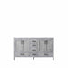 Lexora Jacques 60" - Distressed Grey Double Bathroom Vanity (Options: White Carrara Marble Top, White Square Sinks and 58" Mirror w/ Faucets) - Lexora - Ambient Home