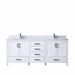 Lexora Jacques 80" - White Double Bathroom Vanity (Options: White Carrara Marble Top, White Square Sinks and 30" Mirrors w/ Faucets) - Lexora - Ambient Home