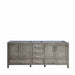 Lexora Jacques 80" - Distressed Grey Double Bathroom Vanity (Options: White Carrara Marble Top, White Square Sinks and 30" Mirrors w/ Faucets) - Lexora - Ambient Home