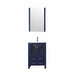 Lexora Volez 24" - Navy Blue Single Bathroom Vanity (Options: Integrated Top, White Integrated Square Sink and 22" Mirror w/ Faucet) - Lexora - Ambient Home