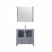 Lexora Volez 36" - Dark Grey Single Bathroom Vanity (Options: Integrated Top, White Integrated Square Sink and 34" Mirror w/ Faucet) - Lexora - Ambient Home