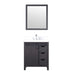 Marsyas 30" Brown Single Bathroom Vanity (Options: White Quartz Top, White Square Sink and 28" Mirror w/ Faucet) - Lexora - Ambient Home