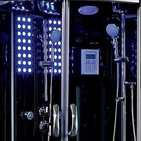 Maya Bath Siena Black 2-Person Freestanding Steam Shower 115 - Maya Bath - Ambient Home