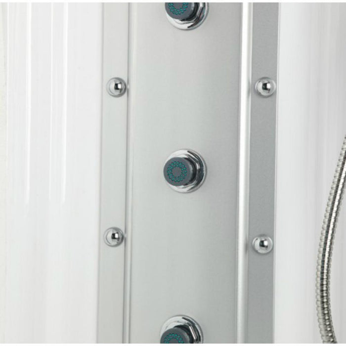 Mesa WS-608P Steam Shower with Jetted Tub-Blue Glass (63"L x 63"W x 89"H) - Mesa - Ambient Home