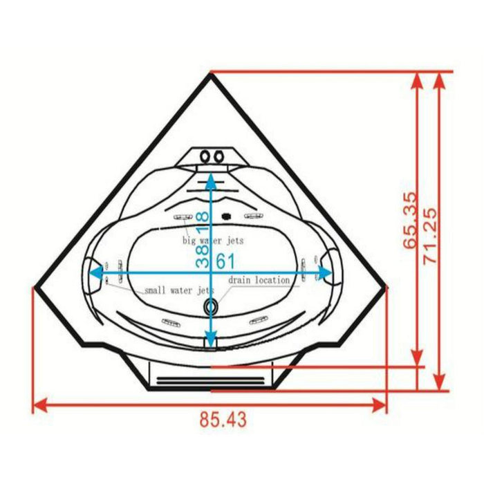 Mesa WS-608P Steam Shower with Jetted Tub-Blue Glass (63"L x 63"W x 89"H) - Mesa - Ambient Home