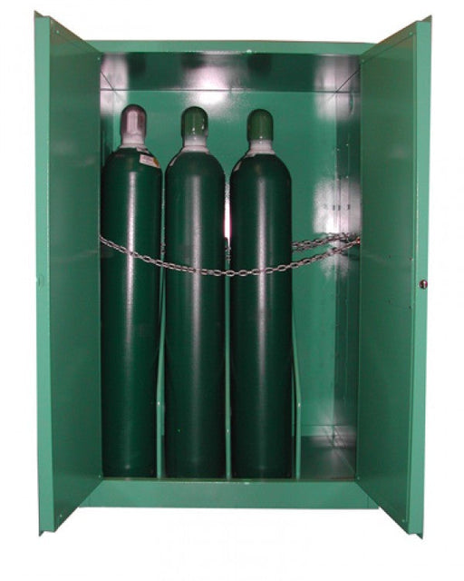 Securall  MG109HFL - MedGas Full Fire Lined Oxygen Gas Cylinder Storage Cabinet - Stores 9-12 H Cylinders - Securall - Ambient Home