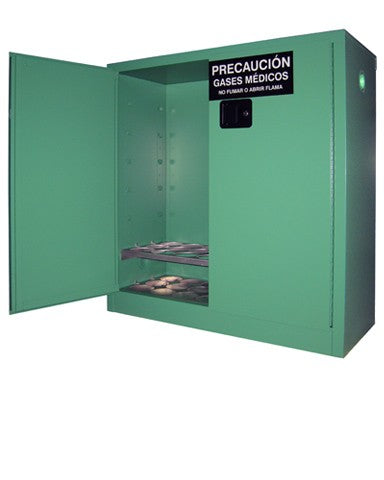 Securall  MG121 - MedGas Full Oxygen Gas Cylinder Storage Cabinet - Stores 21-24 D, E Cylinders - Securall - Ambient Home