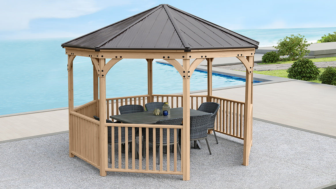 Yardistry 12’ Meridian Octagon Gazebo - Yardistry - Ambient Home