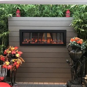 Touchstone Outdoor/Indoor Sideline 50" - Recessed/Wall-mounted Electric Fireplace 80017 - Touchstone Fireplaces - Ambient Home