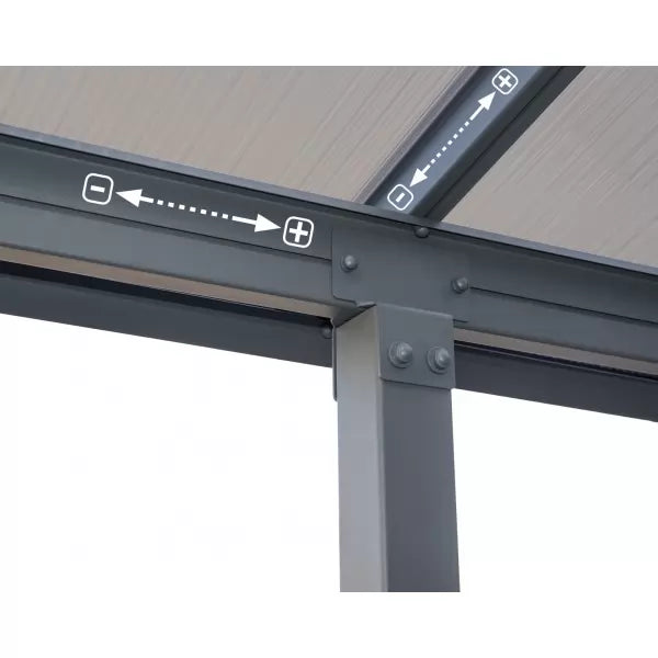 Palram – Canopia 10x10 Aluminum Olympia Patio Cover Kit - Gray & Bronze (HG8810) - Palram - Ambient Home