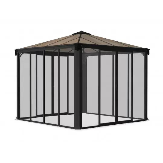 Palram - Canopia 10x10 Ledro Enclosed Gazebo Kit - Gray/Bronze HG9190 - Palram - Ambient Home