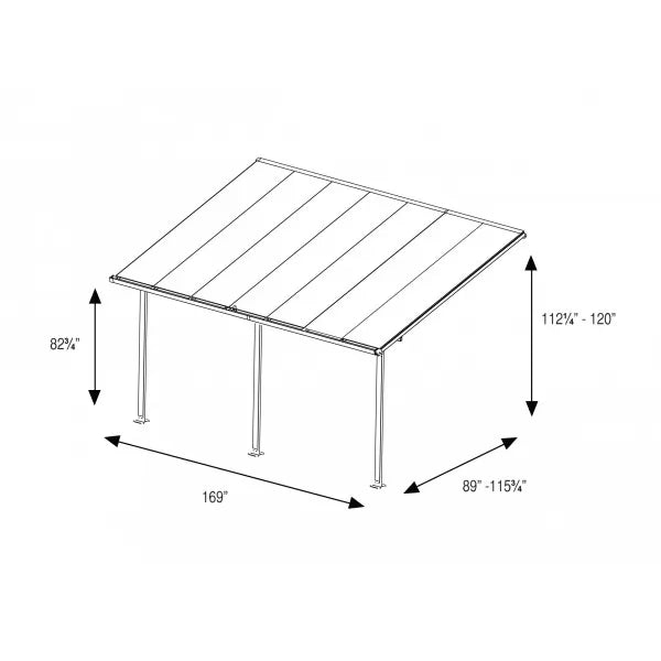 Palram - Canopia 10x14 Feria Patio Cover Kit - White (HG9314) - Palram - Ambient Home