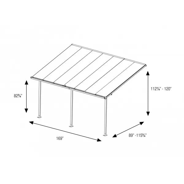 Palram - Canopia 10x14 Feria Patio Cover Kit - White (HG9314) - Palram - Ambient Home