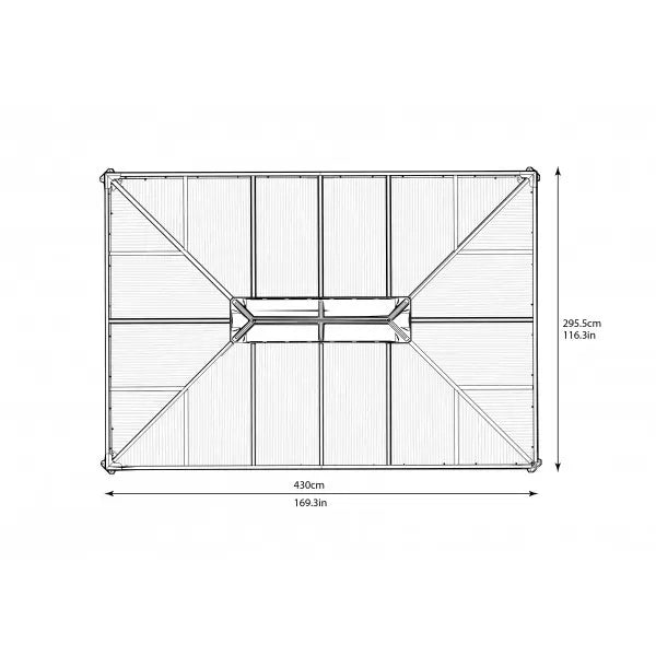 Palram – Canopia 10x14 Martinique Aluminum Rectangle Metal Gazebo Kit (HG9170) - Palram - Ambient Home