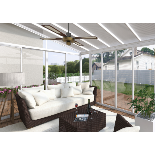 Palram - Canopia 10x14 San Remo Patio Enclosure Kit W/ Screen Doors - White HG9066 - Palram - Ambient Home