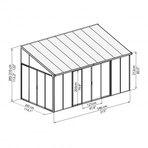 Palram - Canopia | SanRemo 10' x 18' Patio Enclosure - White HG9061 - Palram - Ambient Home