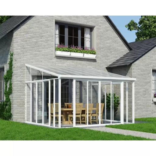 Palram 13'W x 14'D San Remo Patio Enclosure Kit w/ Screen Doors - White (HG9068) - Palram - Ambient Home