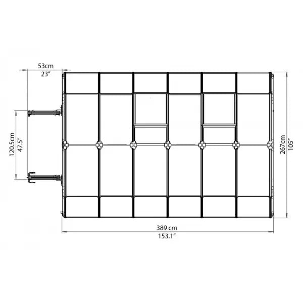 Palram - Canopia 8x12 Grand Gardener 2 Greenhouse Kit - Twin Wall (HG7212) - Palram - Ambient Home