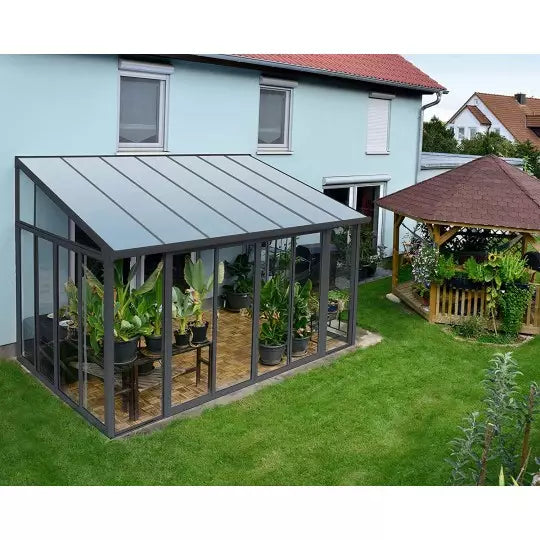 Palram - Canopia SanRemo 10x14 Patio Enclosure Kit - Gray/Clear HG9064 - Palram - Ambient Home