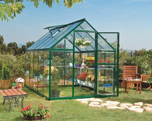 Palram - Canopia Hybrid Green 6 x 10 Hobby Greenhouse (HG5510G) - Palram - Ambient Home