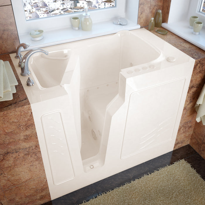 MediTub 26 x 46 Left Drain Biscuit Soaking Walk-In Bathtub