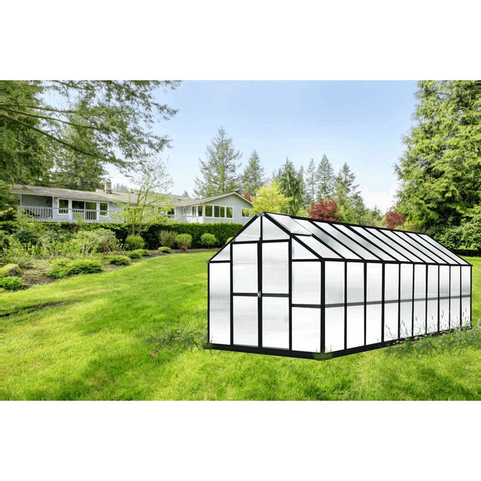 Riverstone Monticello Growers Edition 8 ft x 20 ft Greenhouse Black MONT-20-BK-GROWERS - Riverstone - Ambient Home