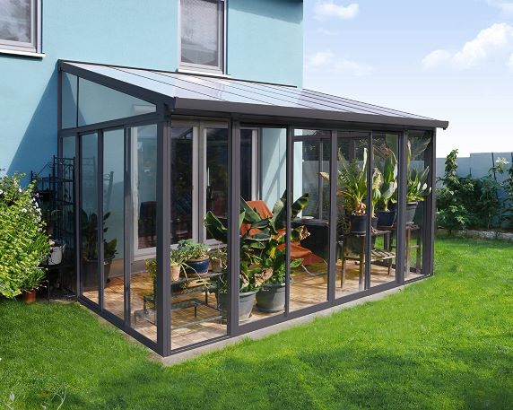 Palram - Canopia SanRemo 10x14 Patio Enclosure Kit - Gray/Clear HG9064 - Palram - Ambient Home