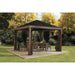 Sojag™ 12 x 12 ft. Valencia Wood Finish Gazebo with Mosquito Netting - Sojag Gazebo - Ambient Home