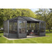 Sojag™ Charleston Solarium 4-Season Sunroom Kit / Patio Gazebo -  Dark Gray with Steel Roof - Sojag Solarium - Ambient Home