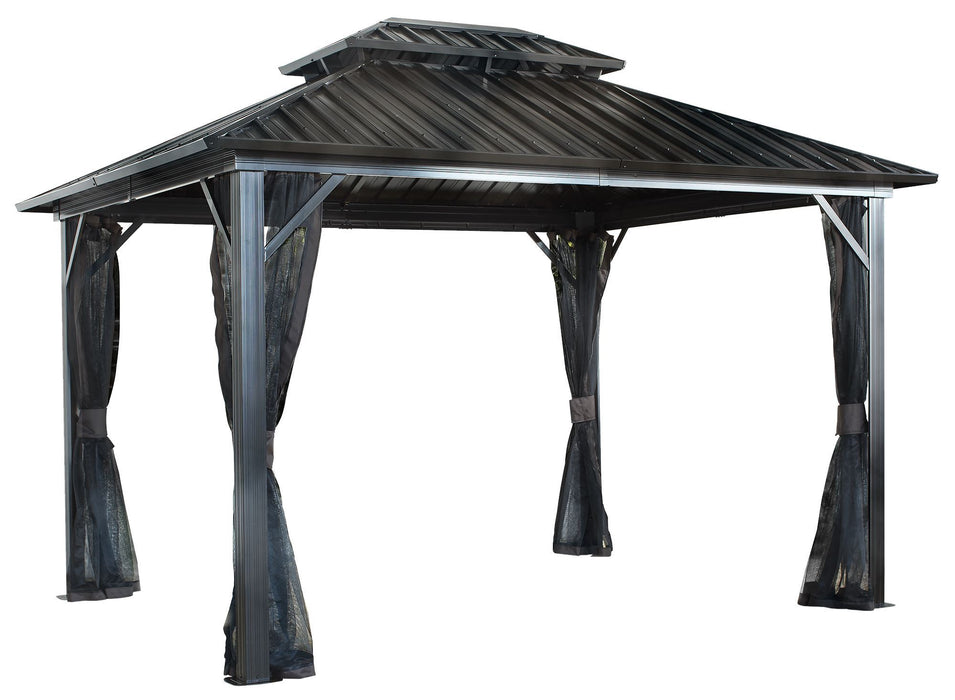 Sojag™ Genova II Double-Roof Gazebo with Mosquito Netting - Sojag Gazebo - Ambient Home