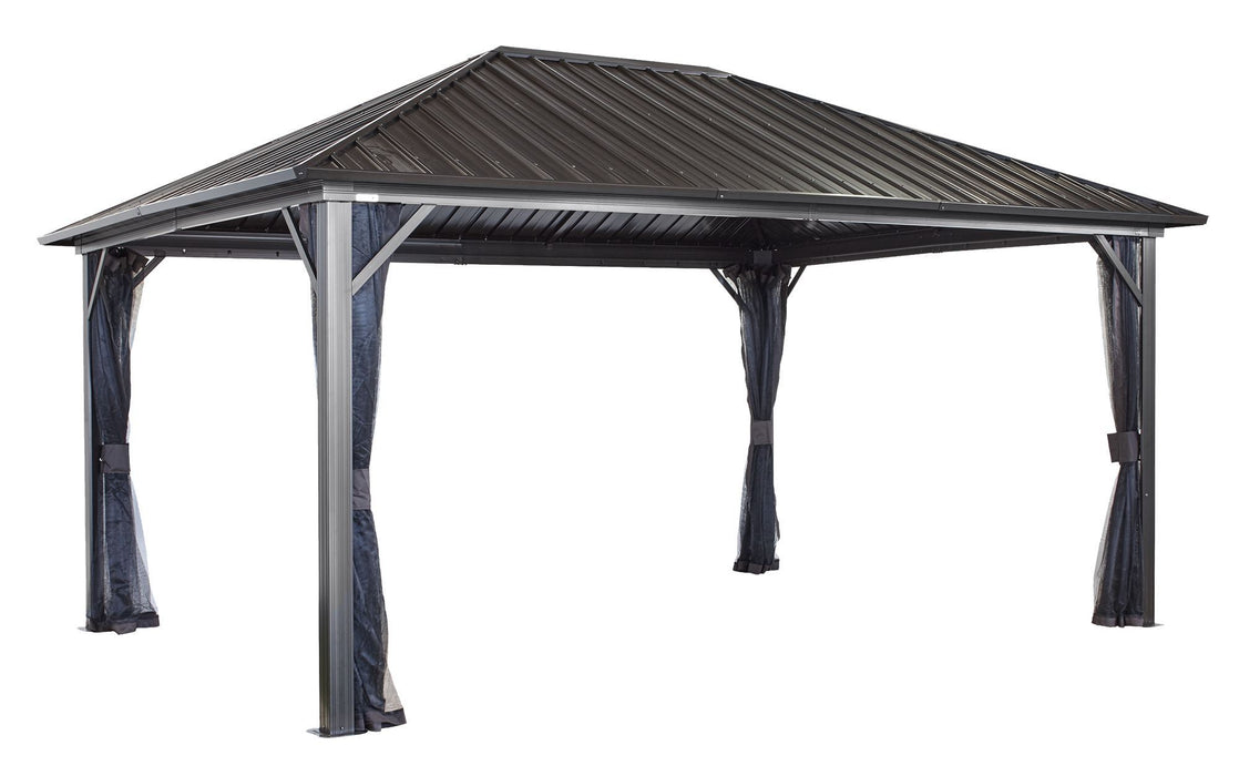 Sojag™ Genova Gazebo Steel Roof with Mosquito Netting - Sojag Gazebo - Ambient Home