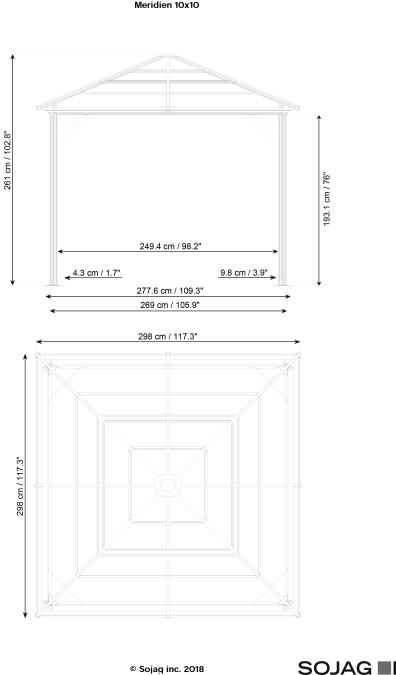 Sojag™ Meridien Gazebo with Mosquito Netting - Sojag Gazebo - Ambient Home