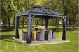 Sojag™ Mykonos II Gazebo Steel Roof with Mosquito Netting - Sojag Gazebo - Ambient Home