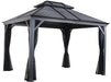 Sojag™ Mykonos II Gazebo Steel Roof with Mosquito Netting - Sojag Gazebo - Ambient Home