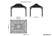 Sojag™ Mykonos II Gazebo Steel Roof with Mosquito Netting - Sojag Gazebo - Ambient Home