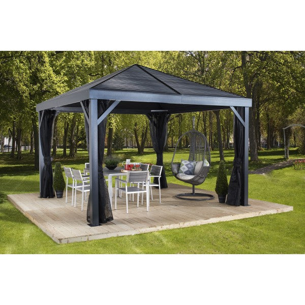 Sojag Gazebo  South Beach 12x12 Aluminum Gazebo - Light Grey - Sojag Gazebo - Ambient Home