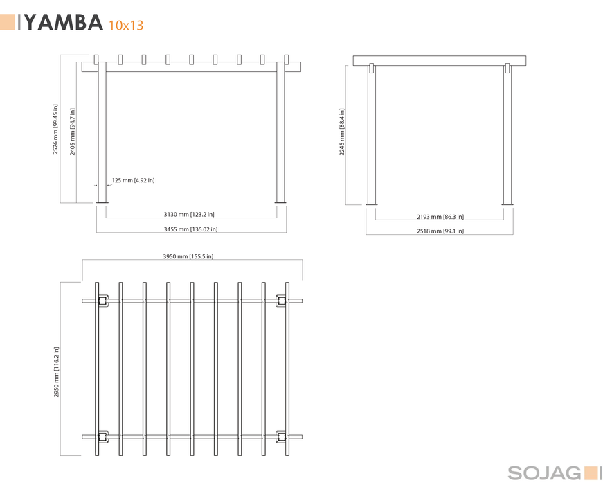 Sojag Yamba Pergola with Adjustable Shade Grey - Sojag Gazebo - Ambient Home