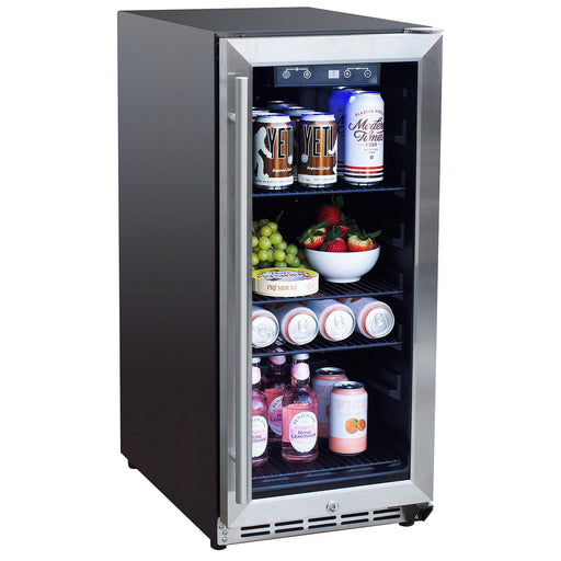 Summerset SSRFR-15G 15-Inch Outdoor Rated Refrigerator with Glass Door - Summerset - Ambient Home