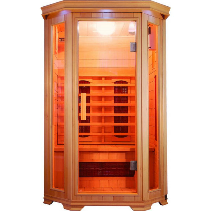 SunRay Heathrow 2 Person Infrared Sauna (HL200W) (75"H x 47"W x 45"D) - Sunray Saunas - Ambient Home