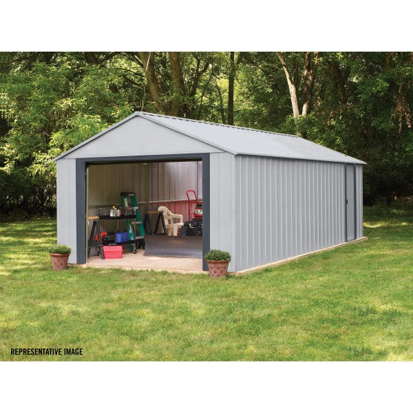 Arrow Vinyl Murryhill 14x21 Garage Steel Storage Shed Kit (BGR1421FG) - Arrow - Ambient Home