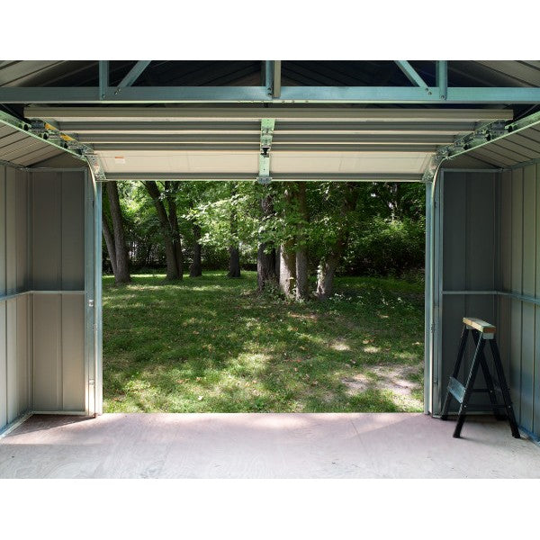 Arrow Vinyl Murryhill 14x31 Garage Steel Storage Shed Kit (BGR1431FG) - Arrow - Ambient Home