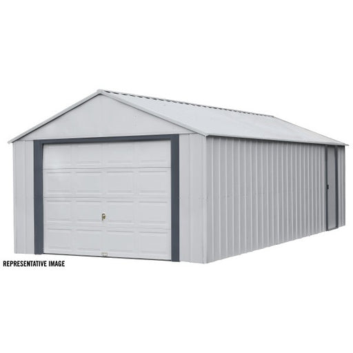 Arrow Vinyl Murryhill 14x31 Garage Steel Storage Shed Kit (BGR1431FG) - Arrow - Ambient Home