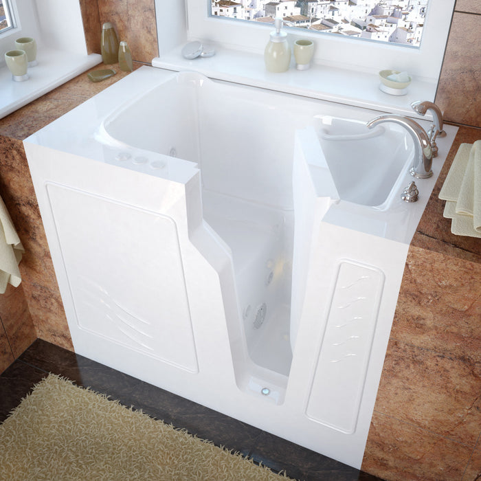 MediTub 2646 Walk-In-Tub 26 x 46 Bathtub, Whirpool & Air Jets Add-Ons - MediTub - Ambient Home