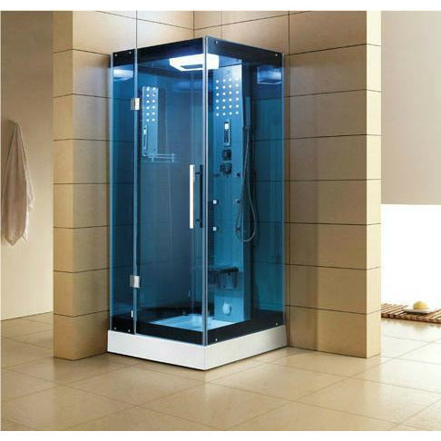 Mesa WS-303A Steam Shower With Blue Glass (32"L x 32"W x 85"H) - Mesa - Ambient Home