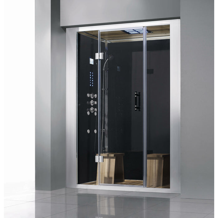 Athena WS-112 Steam Shower 59" x 36" x 87"-Black - Athena - Ambient Home