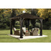 Sojag Gazebo 10 x 12 ft. Dakota No.53 Gazebo Steel Roof, Dark Brown - Sojag Gazebo - Ambient Home